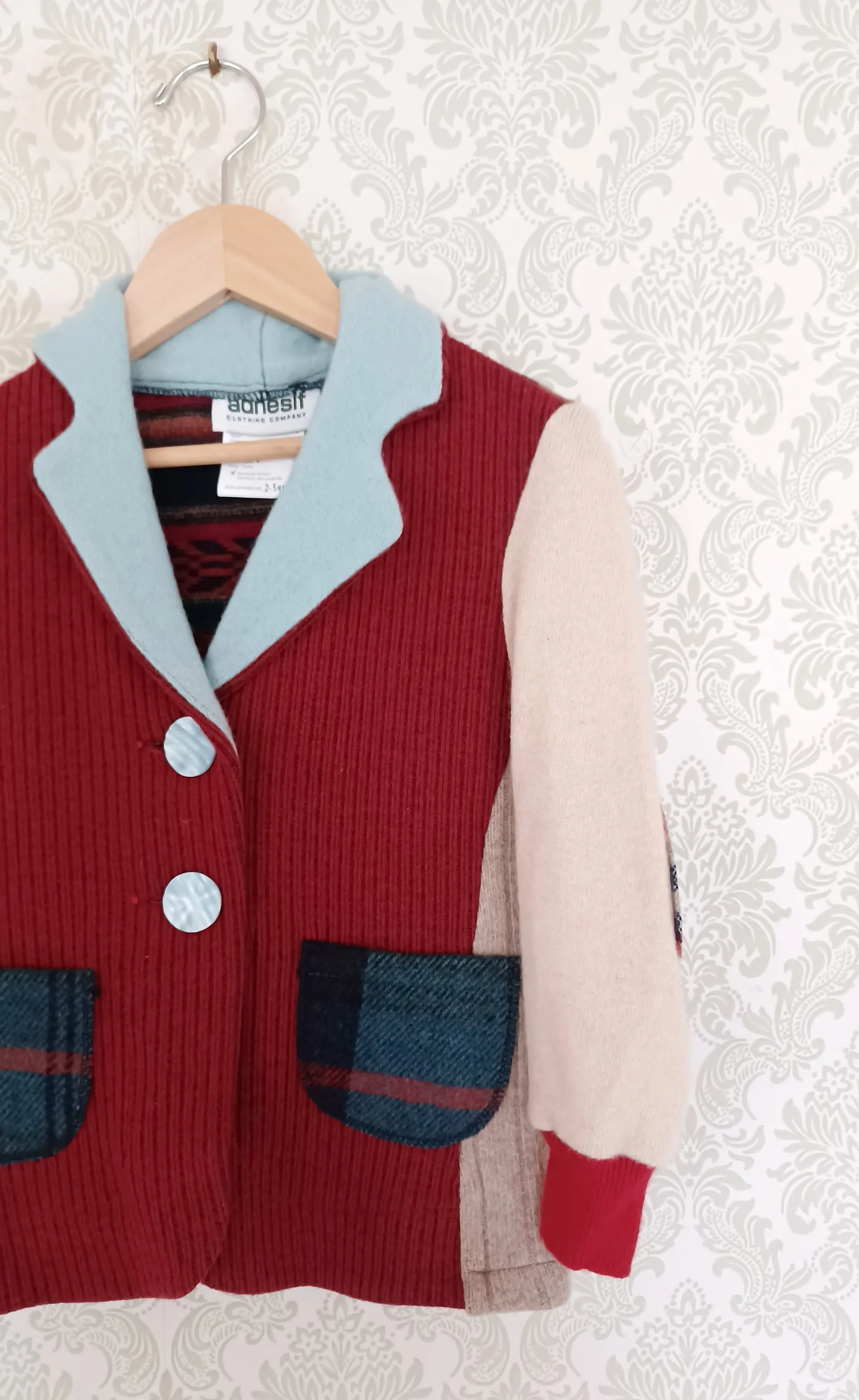 Mini Cherrypop Upcycled Sweater Blazer