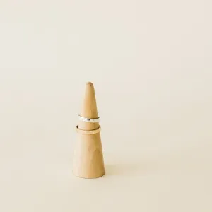 Mini Hammered Cigar Band Ring