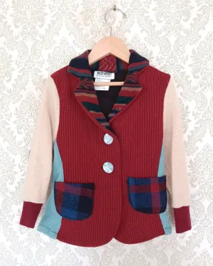 Mini Licorice Upcycled Sweater Blazer