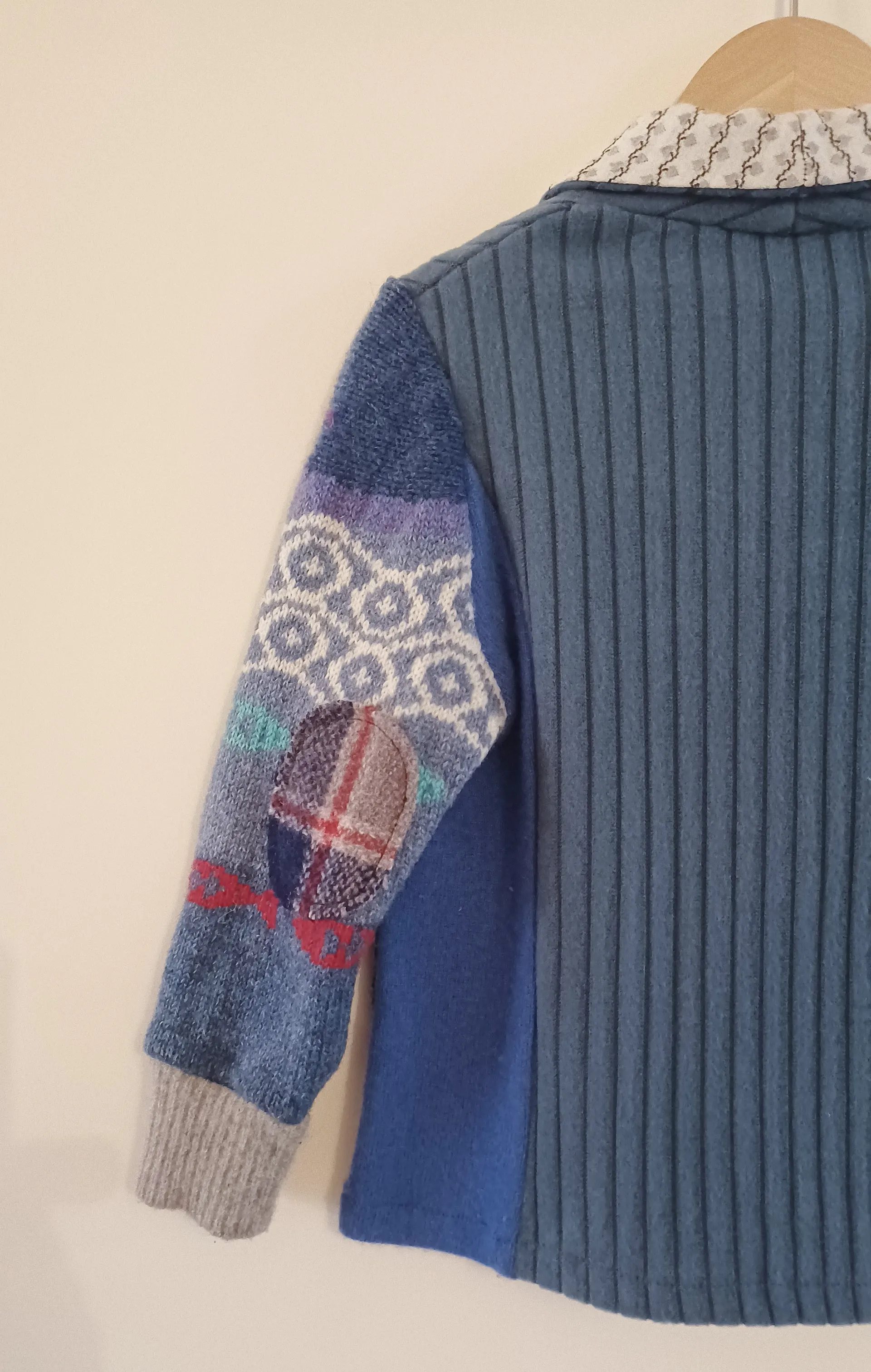 Mini Seaside Upcycled Sweater Blazer