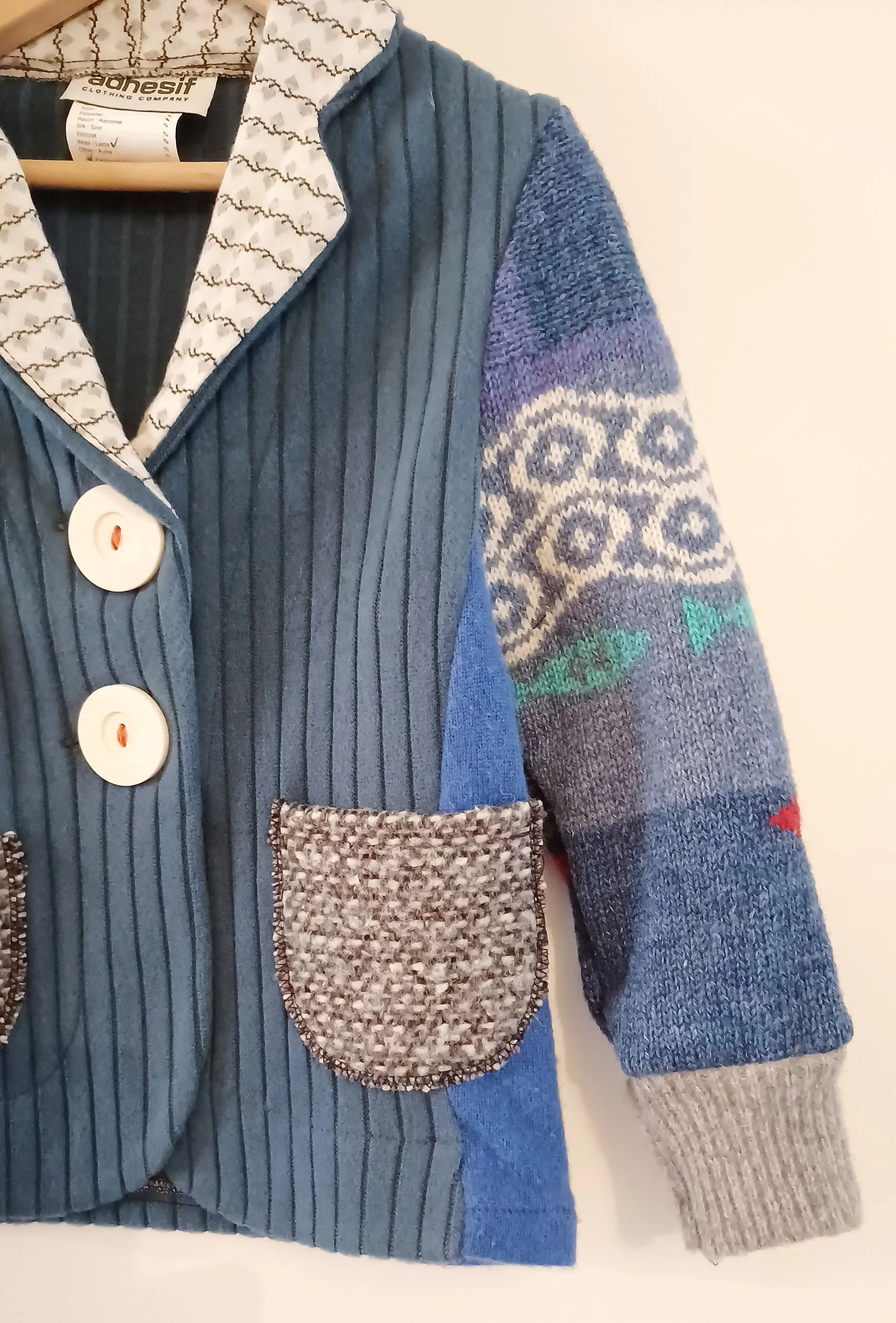Mini Seaside Upcycled Sweater Blazer