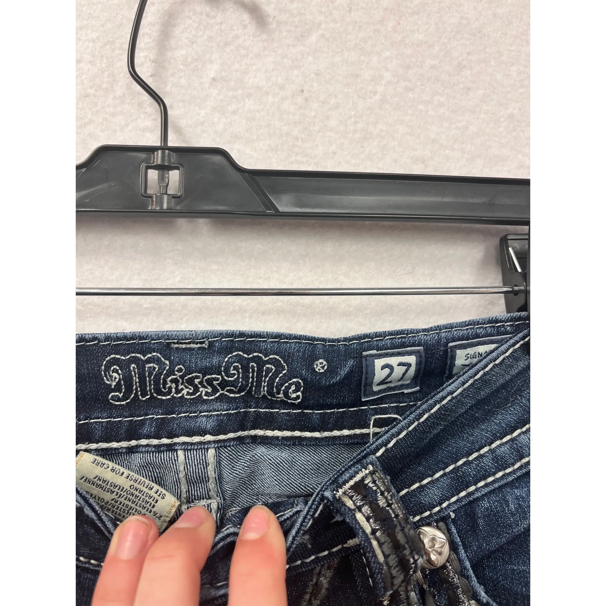 Miss Me Womens Denim Distressed Cutoff Shorts Size 27 #8046