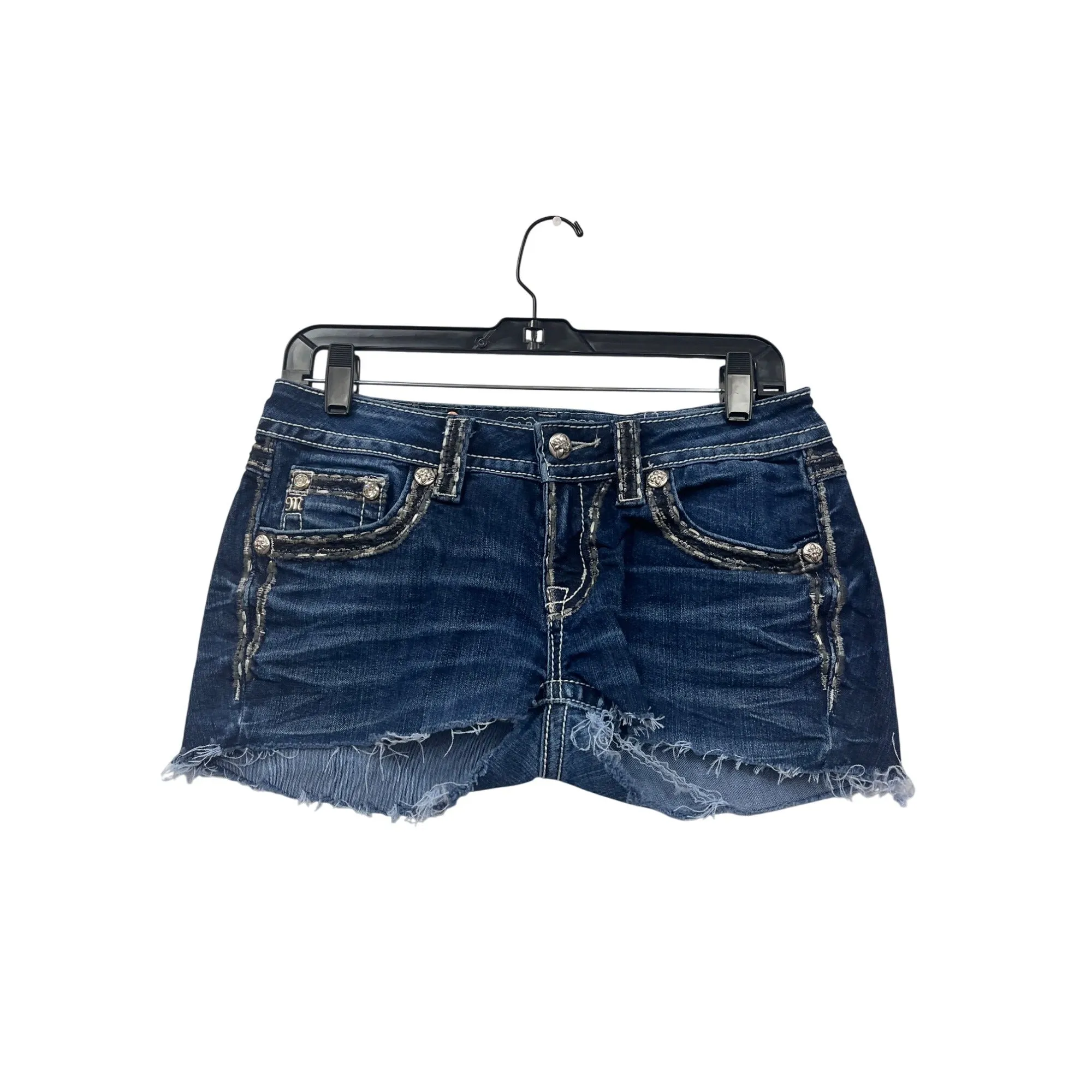 Miss Me Womens Denim Distressed Cutoff Shorts Size 27 #8046