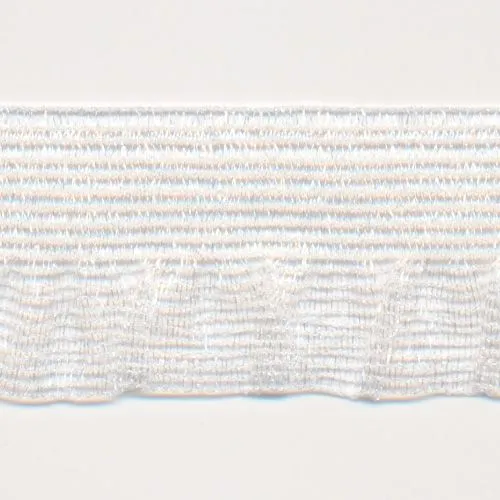 Mist Organdy Frill Stretch #01 White
