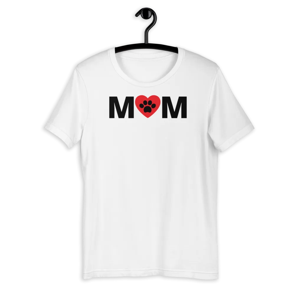 Mom w/ Dog Paw in Heart Light T-Shirts