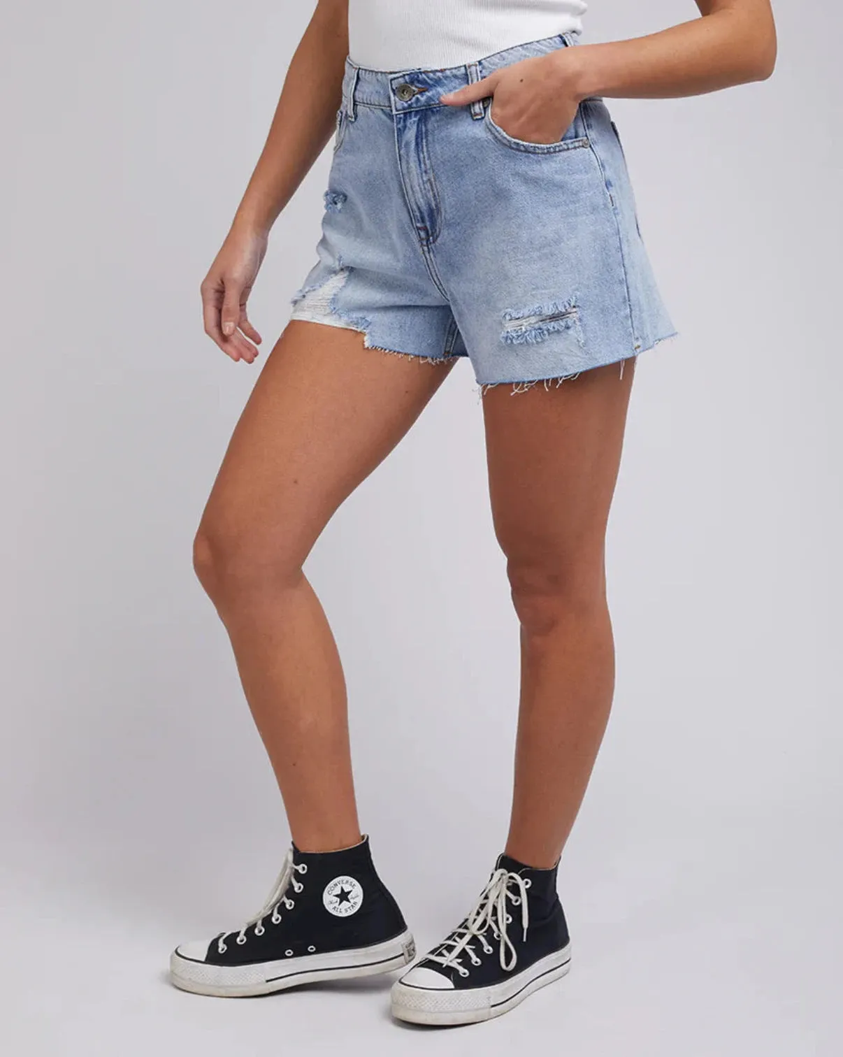Monica Mom Short - Blue