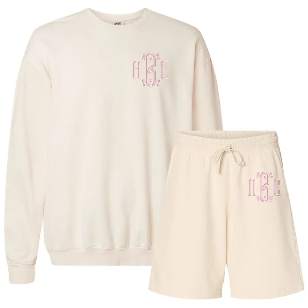 Monogrammed Comfort Colors Shorts Sweat Set