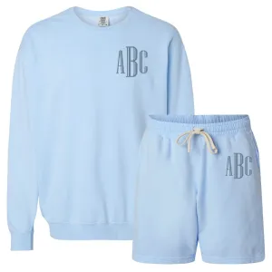 Monogrammed Comfort Colors Shorts Sweat Set
