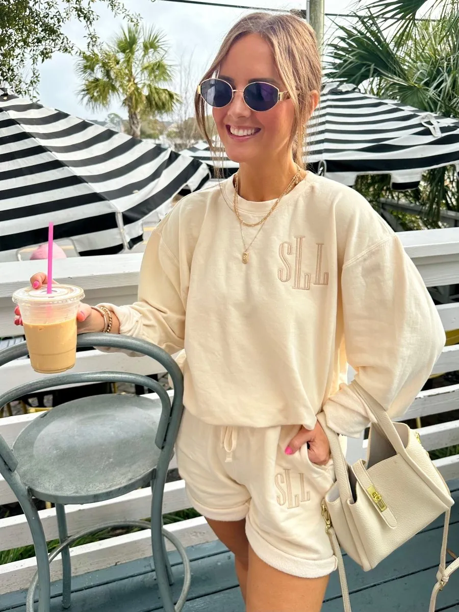 Monogrammed Comfort Colors Shorts Sweat Set