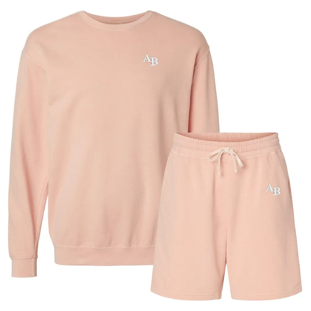 Monogrammed Comfort Colors Shorts Sweat Set