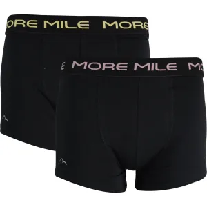 More Mile Classic (2 Pack) Mens Boxer Shorts - Black