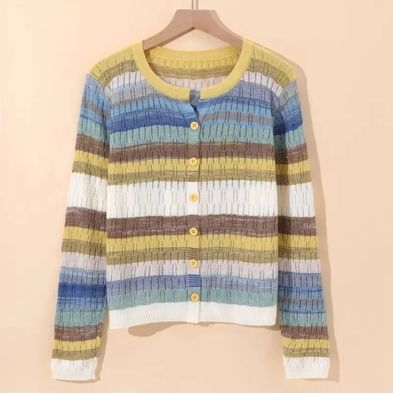 Myrna | Vintage Inspired Striped Cardigan