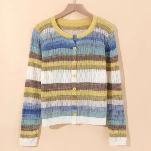 Myrna | Vintage Inspired Striped Cardigan