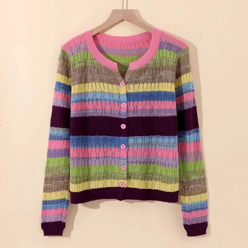 Myrna | Vintage Inspired Striped Cardigan
