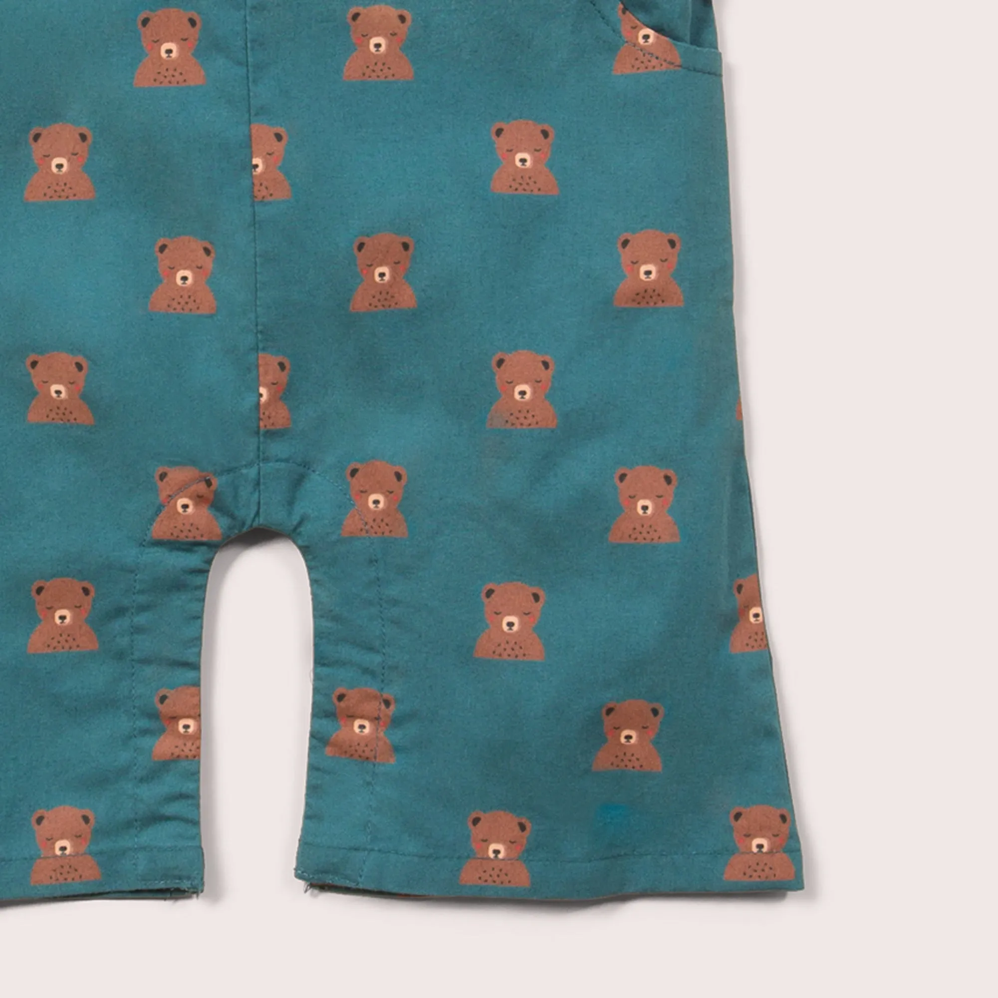 Navy Bears Dungaree Shorts