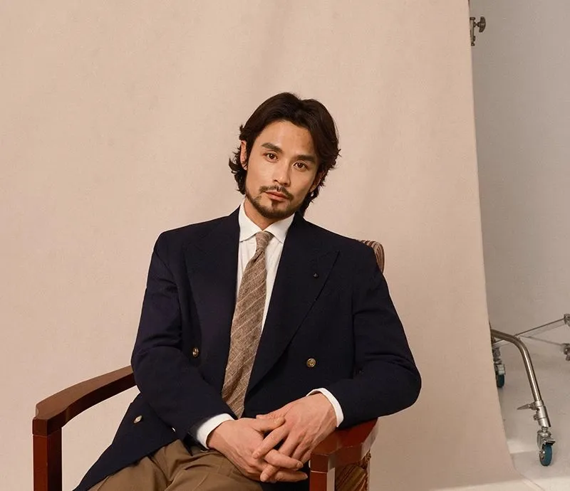 Navy Double-Breasted Blazer