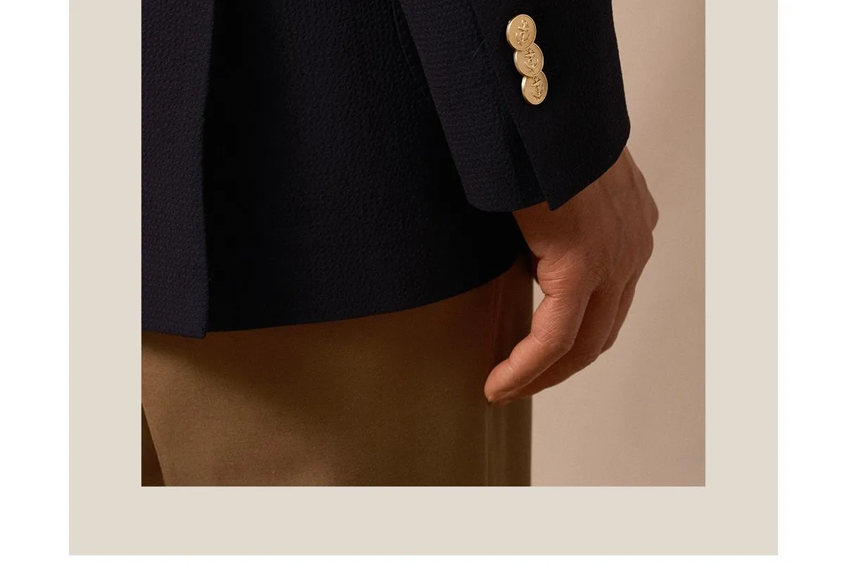 Navy Double-Breasted Blazer