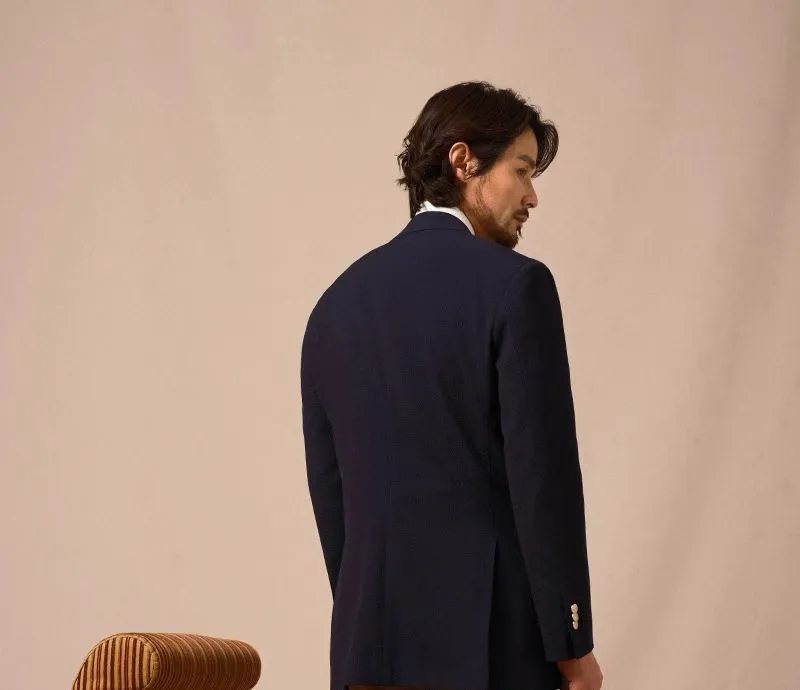 Navy Double-Breasted Blazer