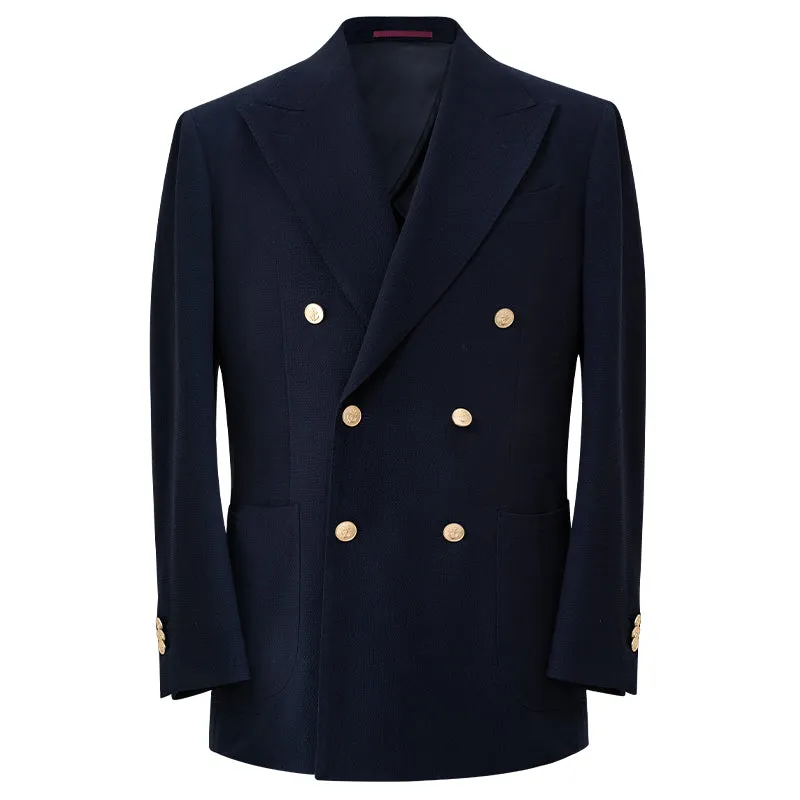 Navy Double-Breasted Blazer