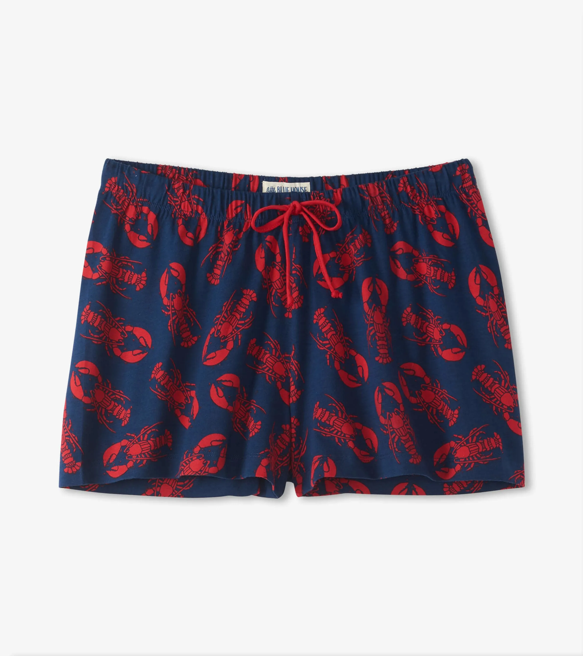 Navy Lobster Women's Cotton Sleep Shorts