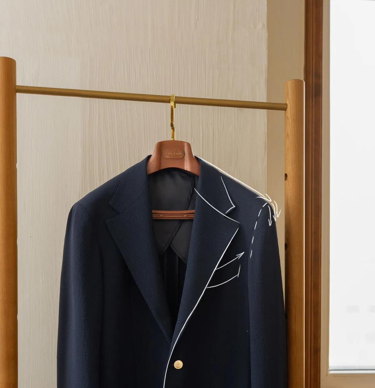 Navy Textured Blazer