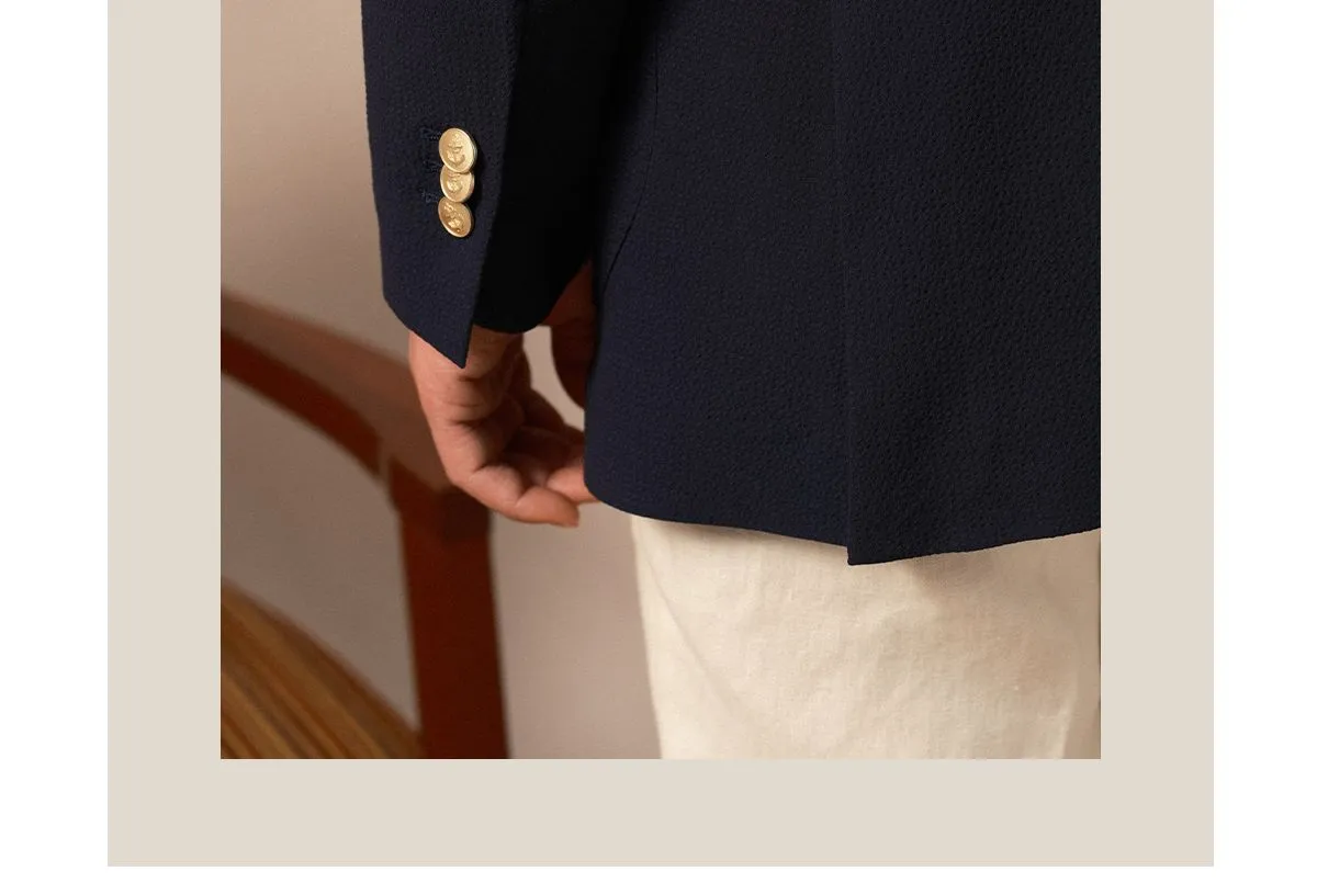 Navy Textured Blazer