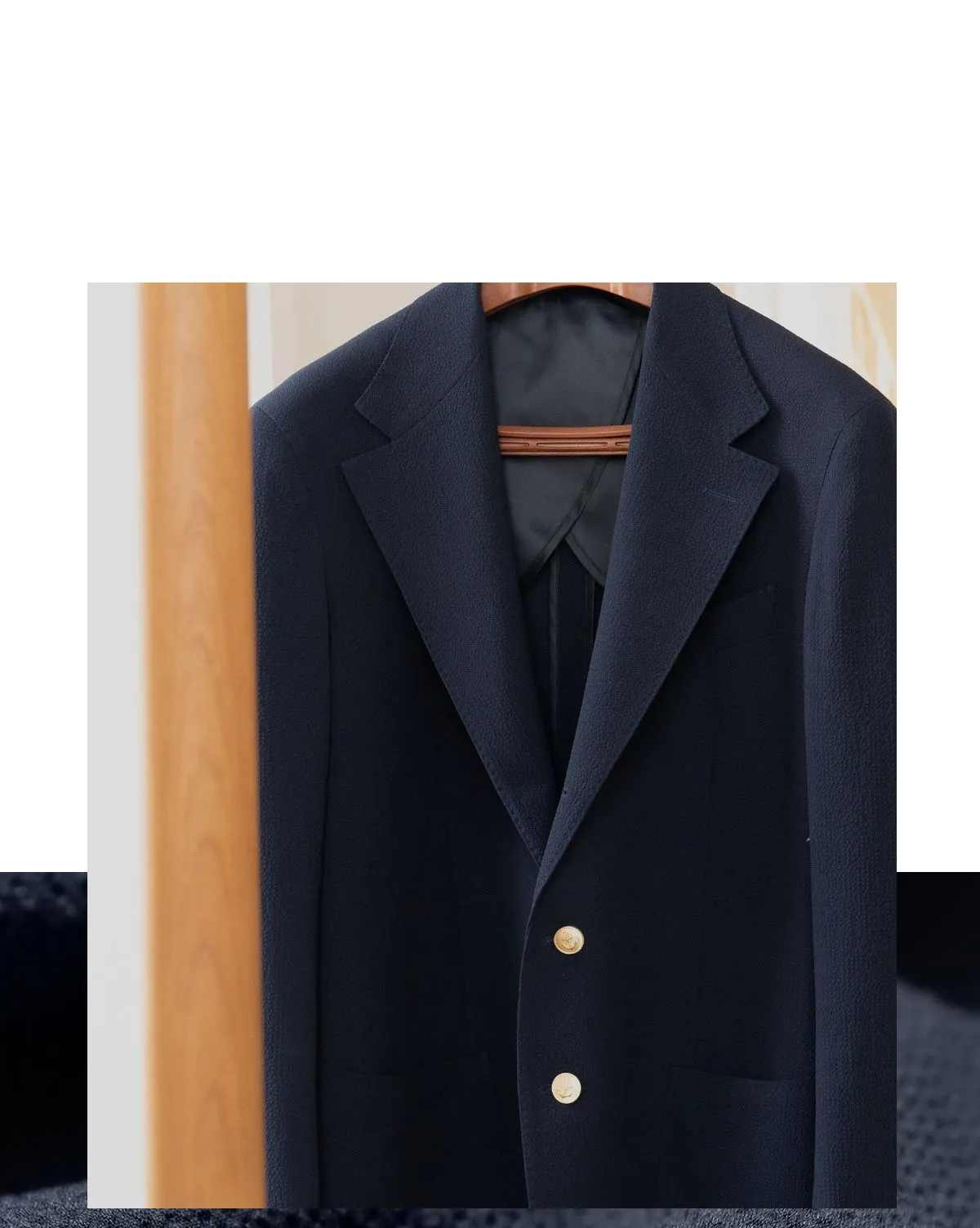 Navy Textured Blazer