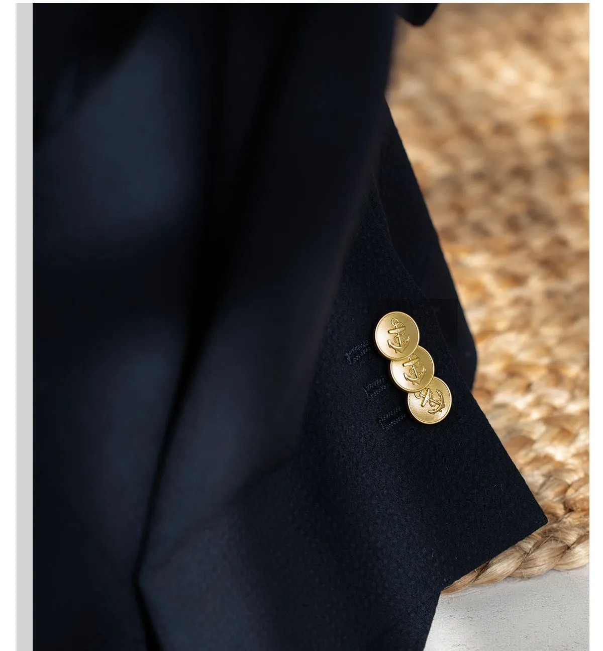 Navy Textured Blazer