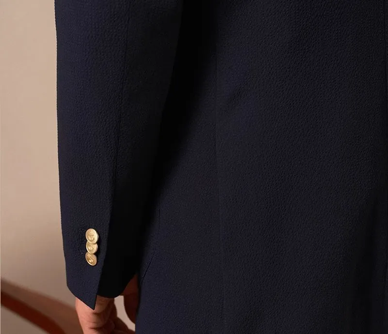 Navy Textured Blazer