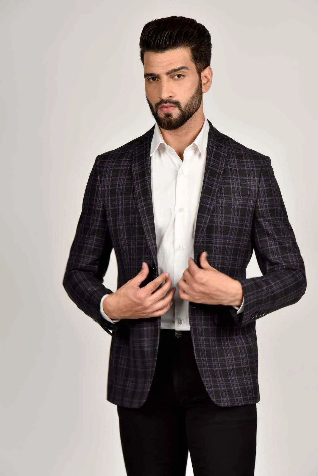 Navy Tweed Blazer