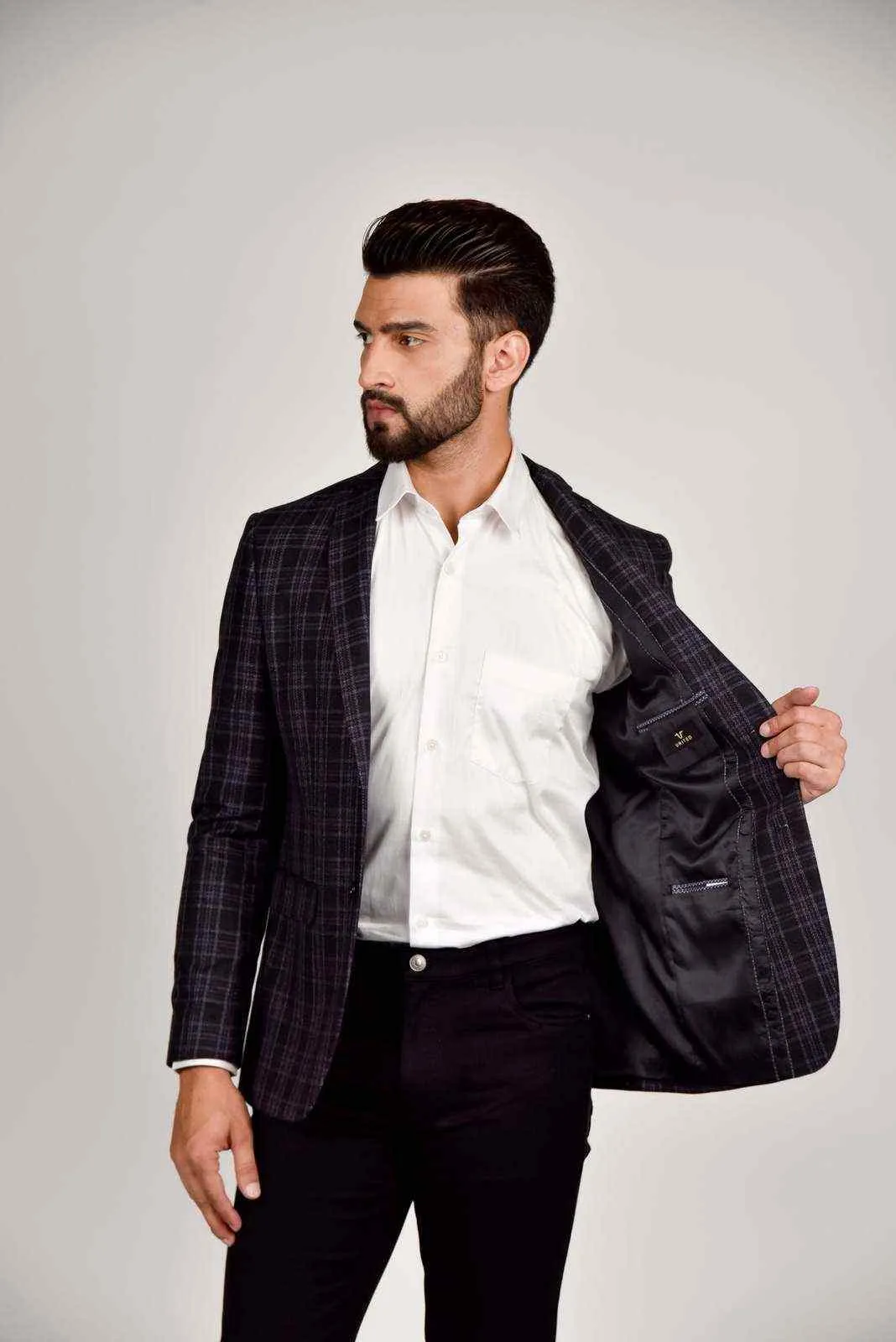 Navy Tweed Blazer