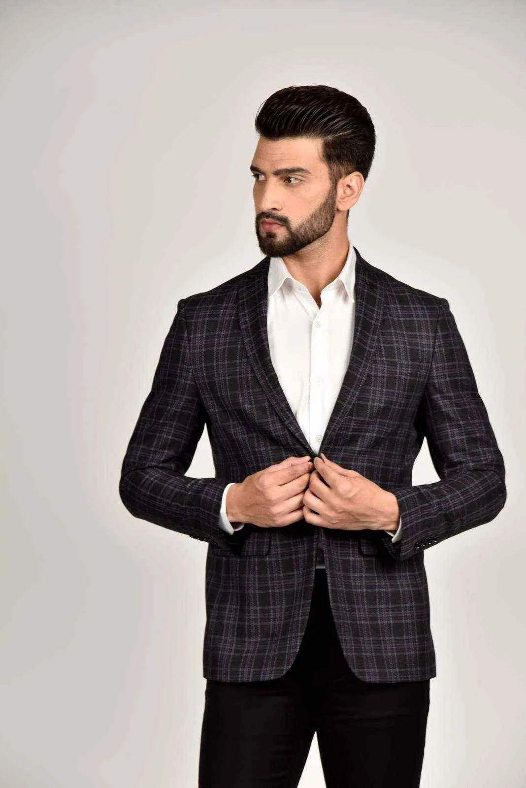 Navy Tweed Blazer