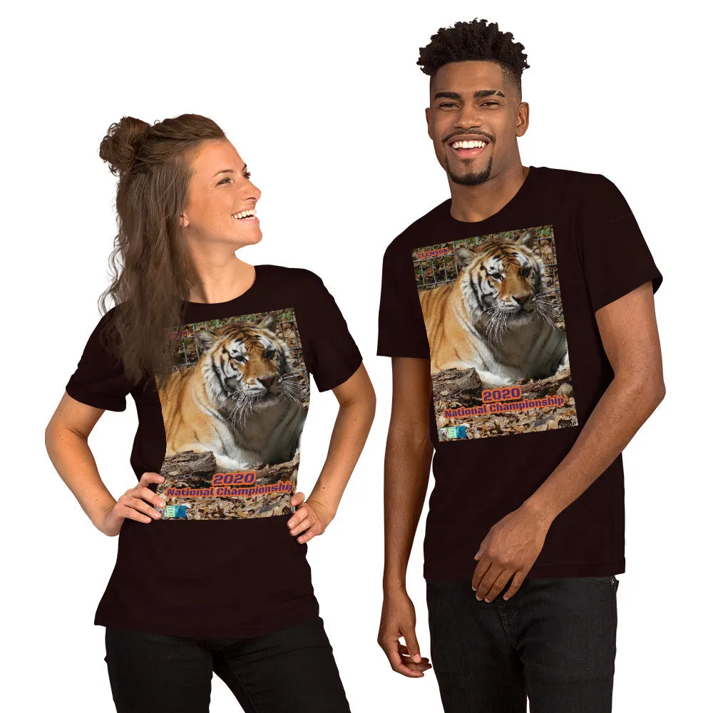 NCAA 2020 College Football Championship CLEMSON Tigers Customizable Short-Sleeve Unisex T-Shirt