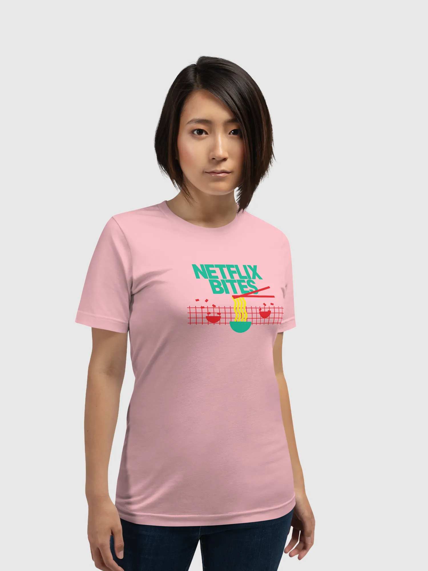 Netflix Bites Exclusive Noodles Unisex T-Shirt [Pink]