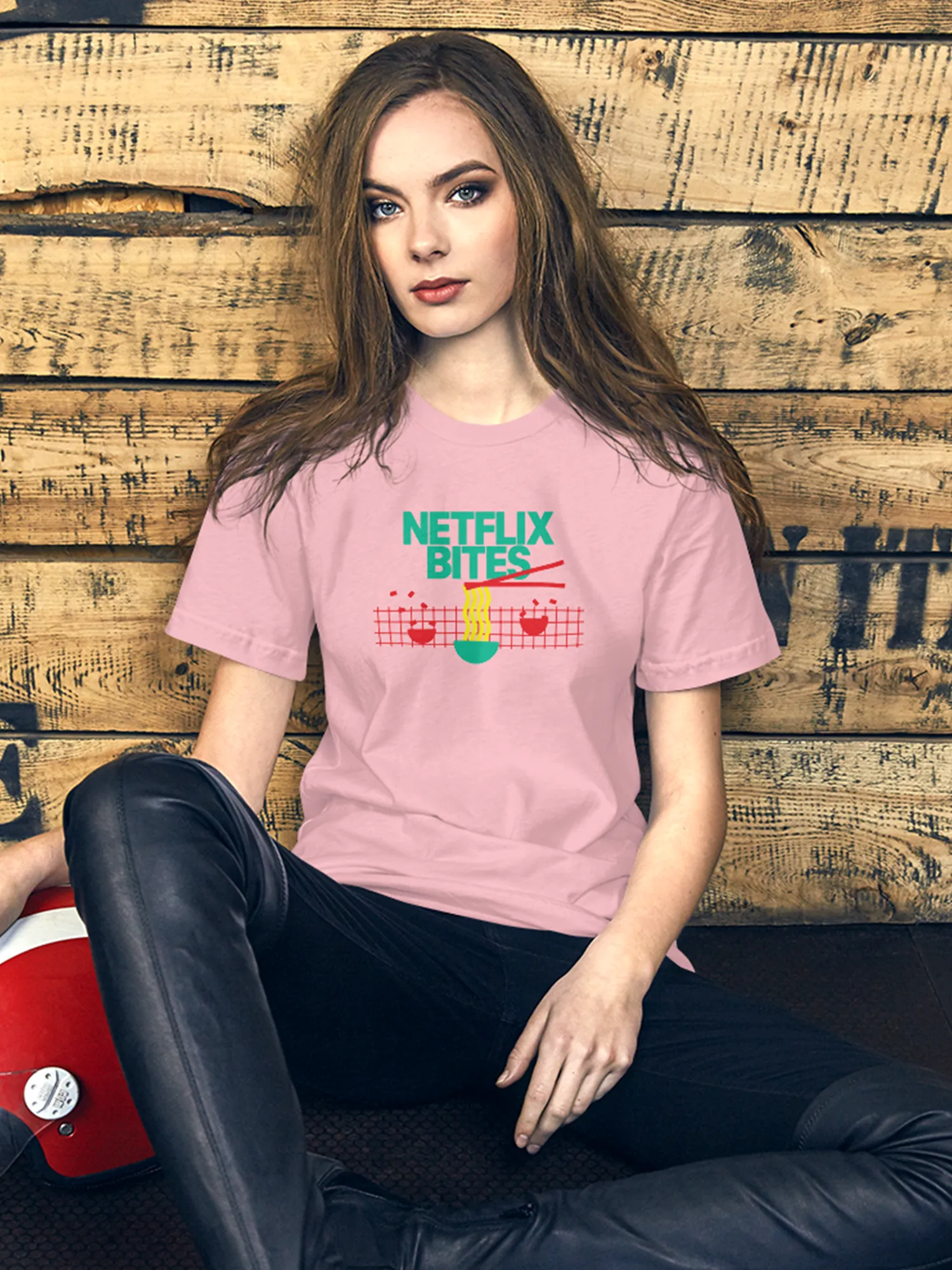 Netflix Bites Exclusive Noodles Unisex T-Shirt [Pink]