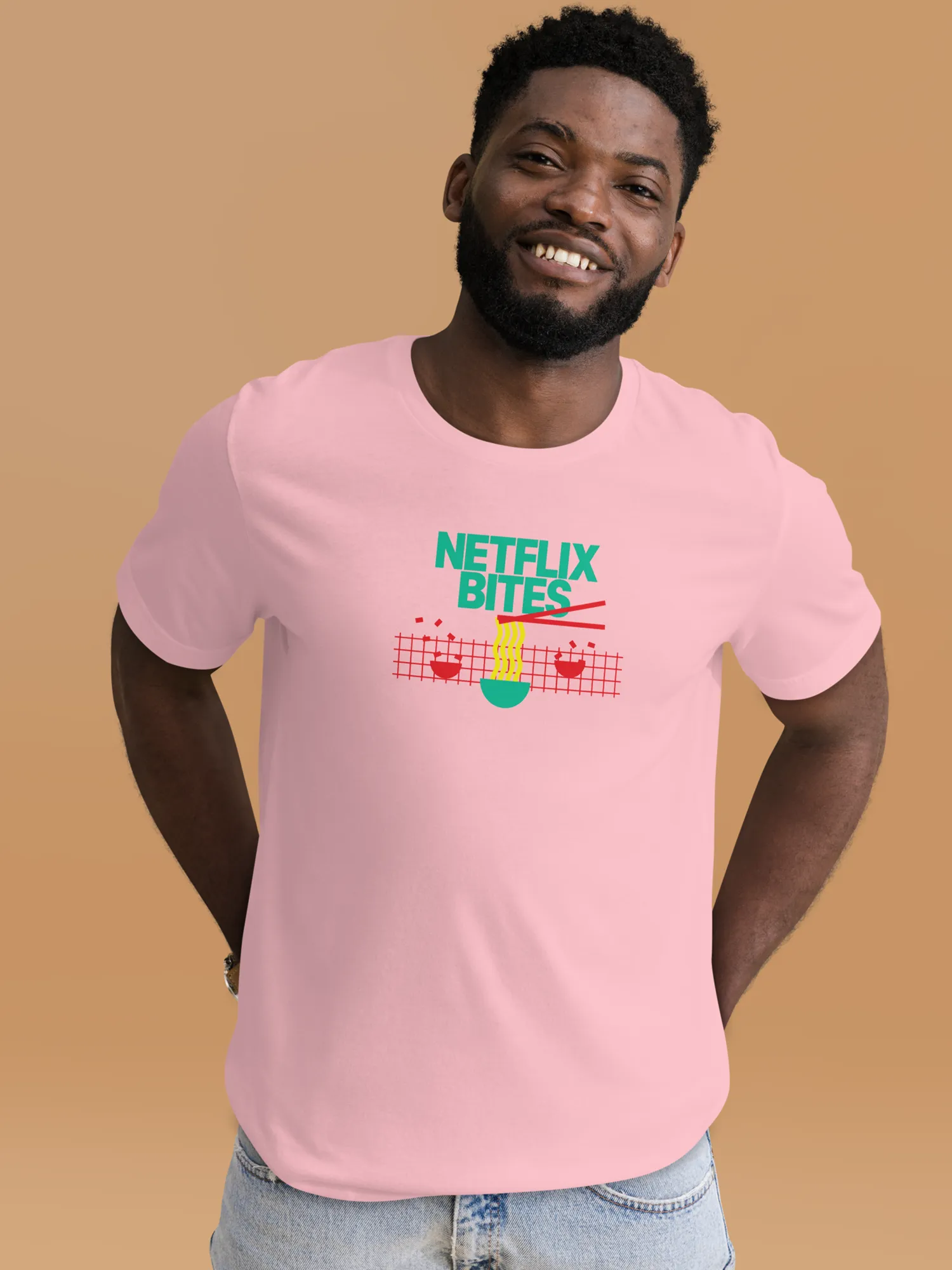 Netflix Bites Exclusive Noodles Unisex T-Shirt [Pink]