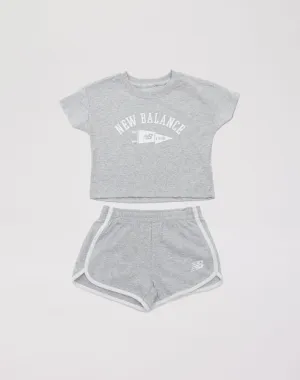 New Balance Flag Fleece Shorts Set Pre-School