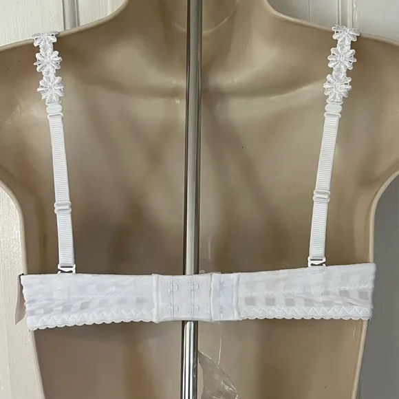 New! Marie Jo Avero Pearly Pink Daisy Strap Plunge T-Shirt Bra Euro 65C US 30C