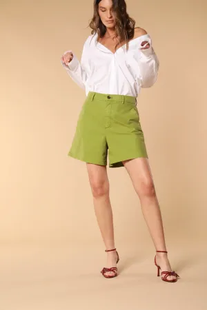 New York Cozy women's chino bermuda shorts in parachute canvas with a lyocell and cotton blend relaxed fit 