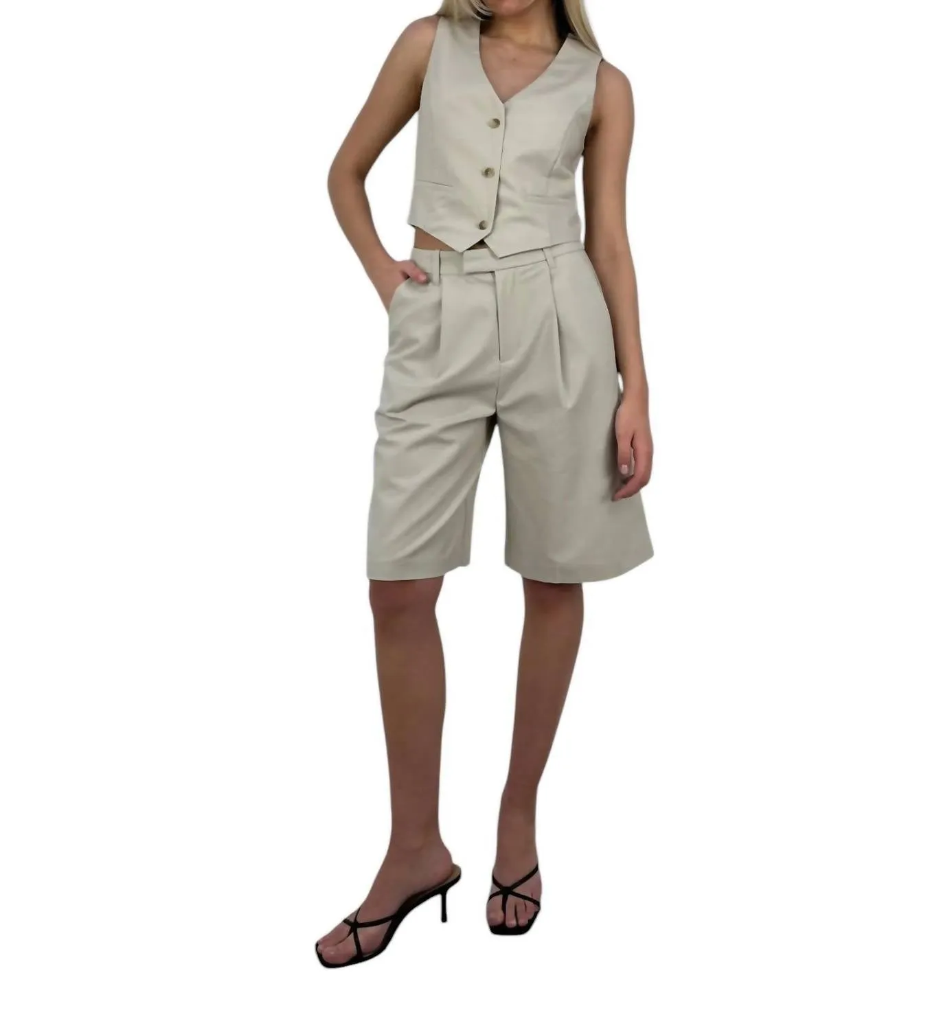 Nia - Menswear Trouser Shorts