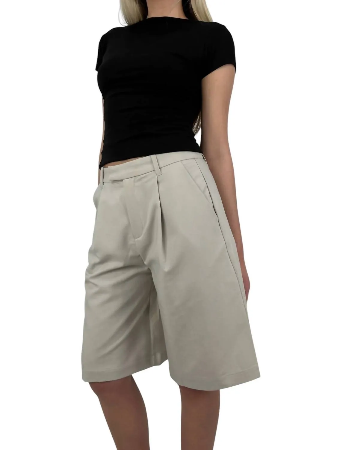 Nia - Menswear Trouser Shorts