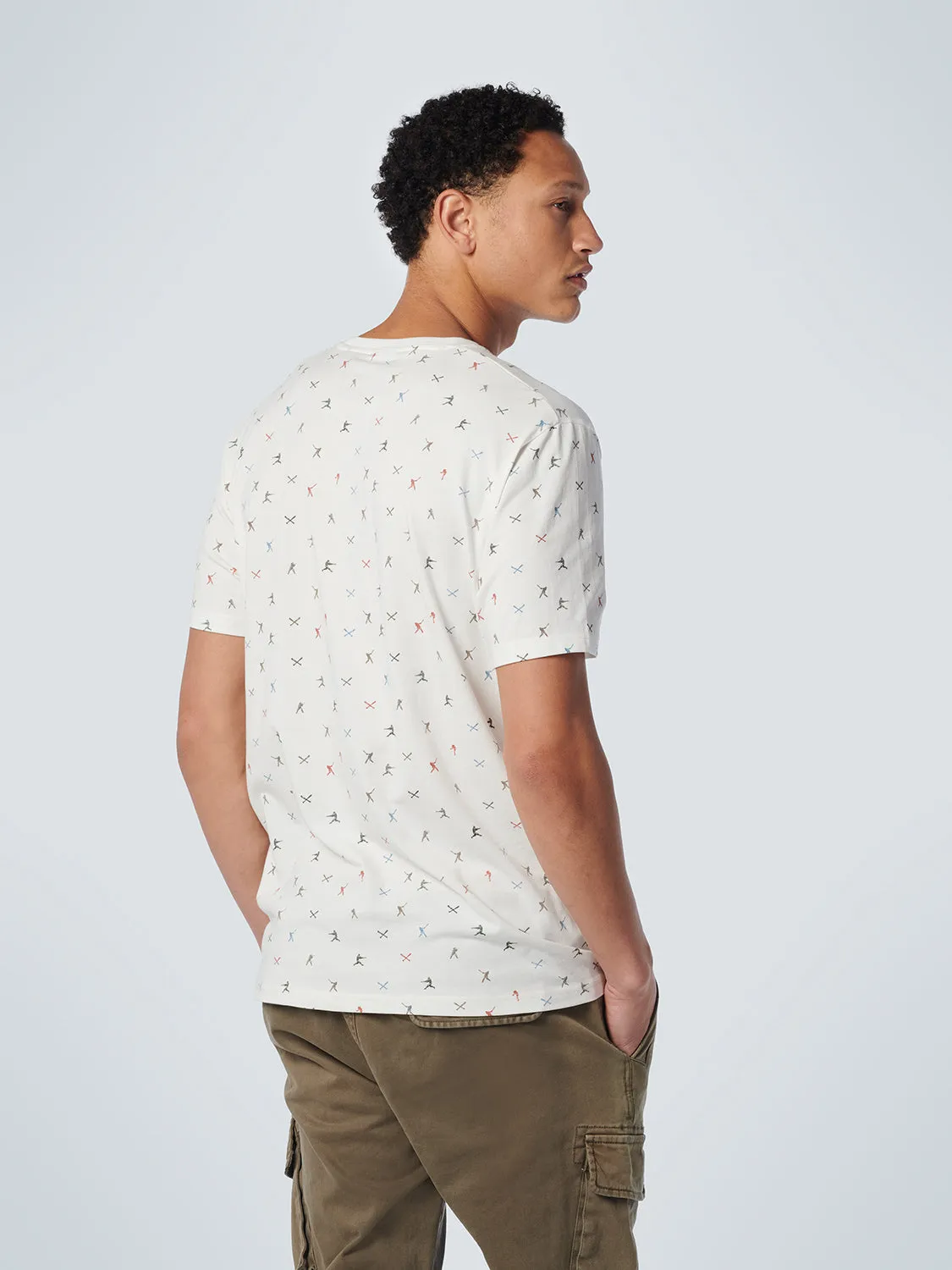 NO EXCESS ALLOVER BASEBALL PRINT STRETCH T-SHIRT 19340311
