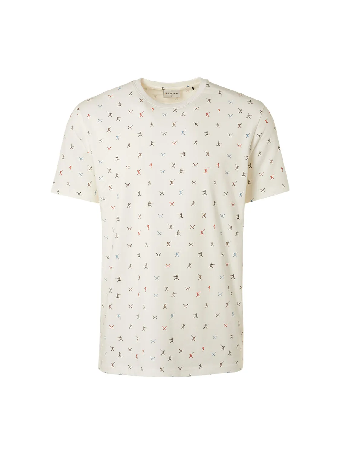 NO EXCESS ALLOVER BASEBALL PRINT STRETCH T-SHIRT 19340311
