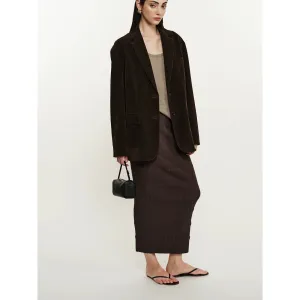 Notch Lapel Velvet Blazer