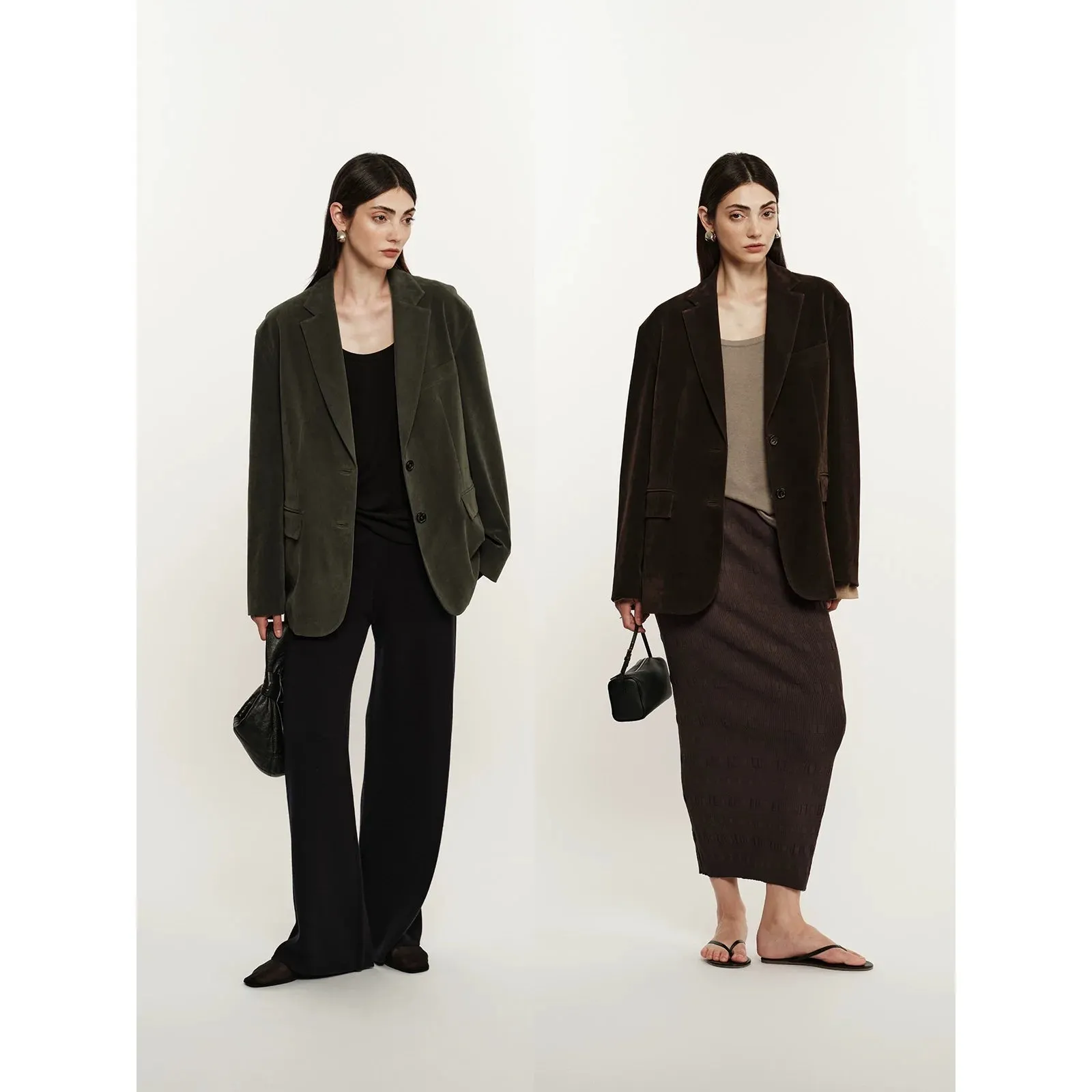 Notch Lapel Velvet Blazer