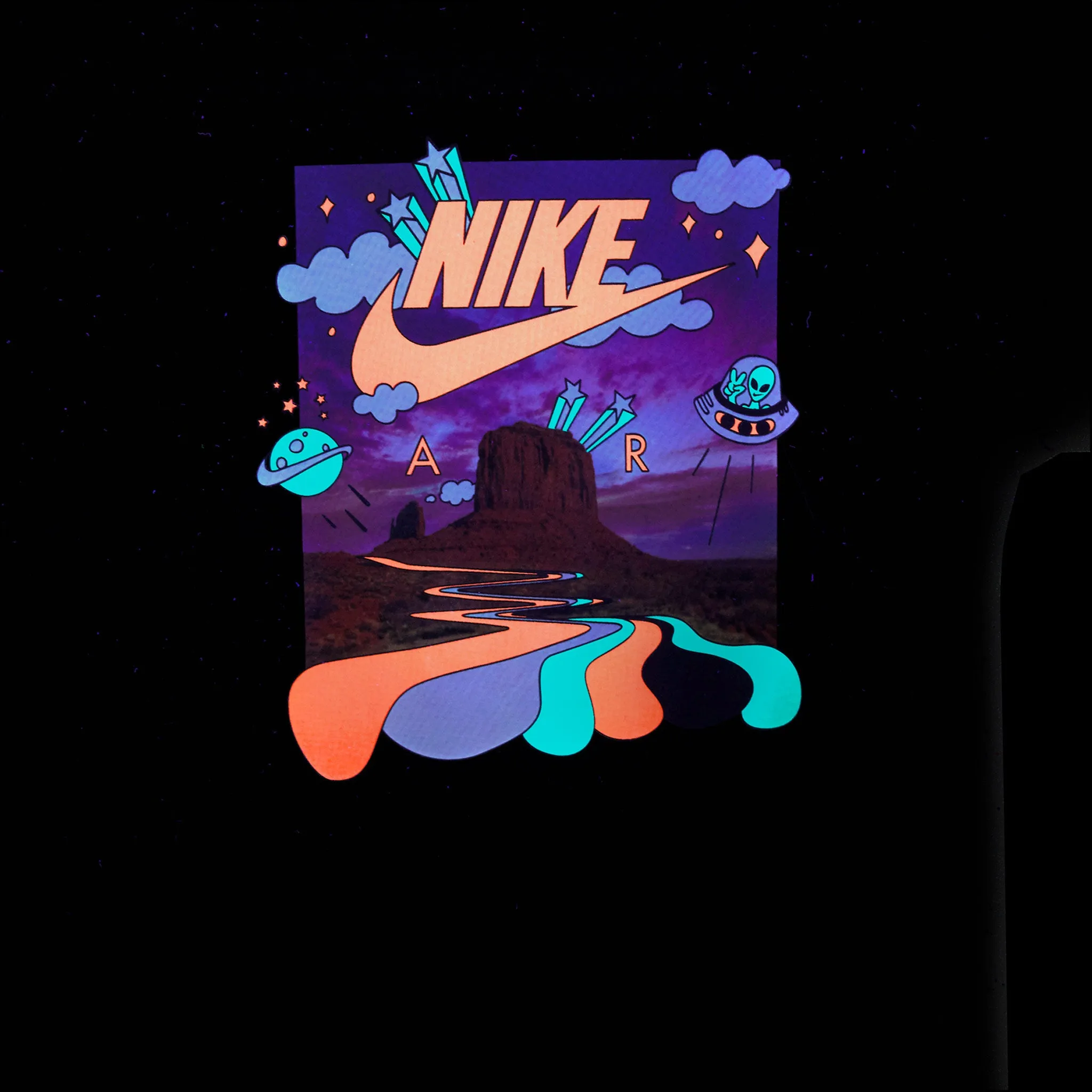 NSW Black Light Photo Tee DM2253-010 Black