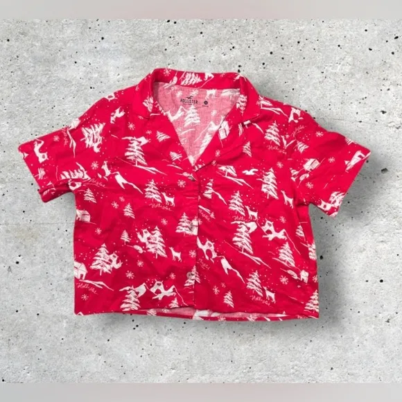 NWOT Hollister Christmas Shorts Pajama Set