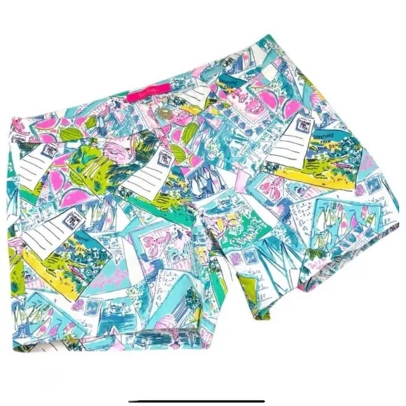 NWT Lilly Pulitzer Callahan Stretch Wish You Were Here shorts - 4 or 6