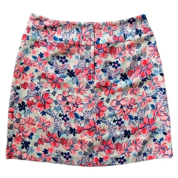 NWT Lilly Pulitzer Pink Navy Jonas High-Waisted Skort Party Like a Lobstar
