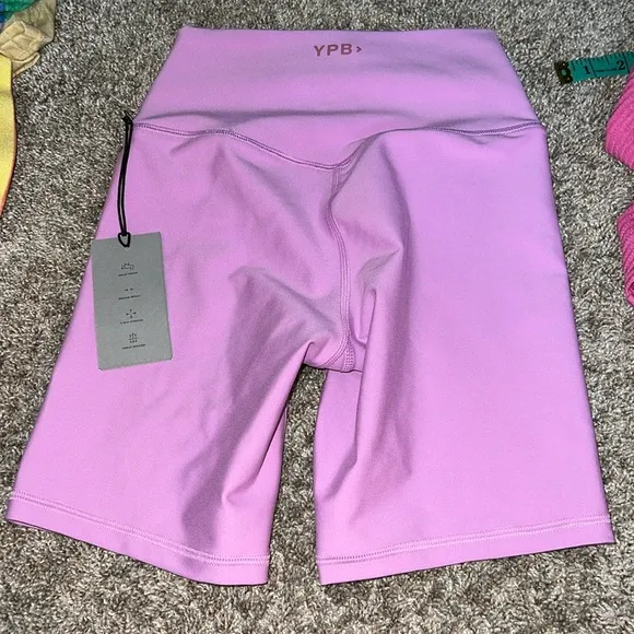 NWT YPB By Abercrombie &amp; Fitch SculptLUX 7&quot; Bike Short Warm Pink Size XS